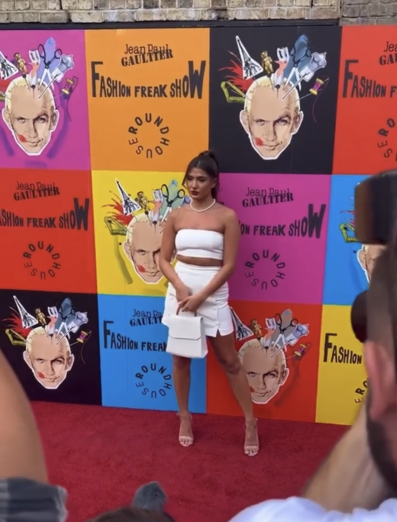 Gracey Dorling spotted with the Laila in Powder White at Jean Paul Gaultier: Fashion Freak Show