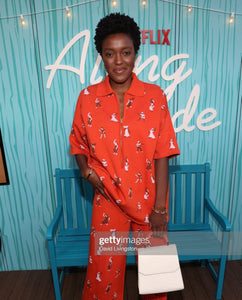 SPOTTED! Krys Marshall carrying the LAILA in Powder White at the Netflix Premiere of Along for the Ride