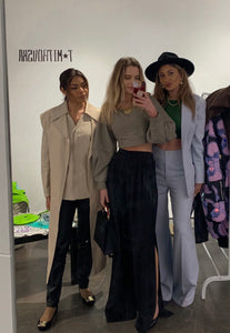 Cristina Samohvalov in our LAILA in Midnight Black at LFW